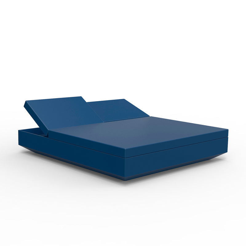 VELA SQUARE DAYBED WITH RECLINING BACKRESTS, NOTTE BLUE, 54180-NOTTE BLUE, VONDOM Luxury Outdoor Furniture