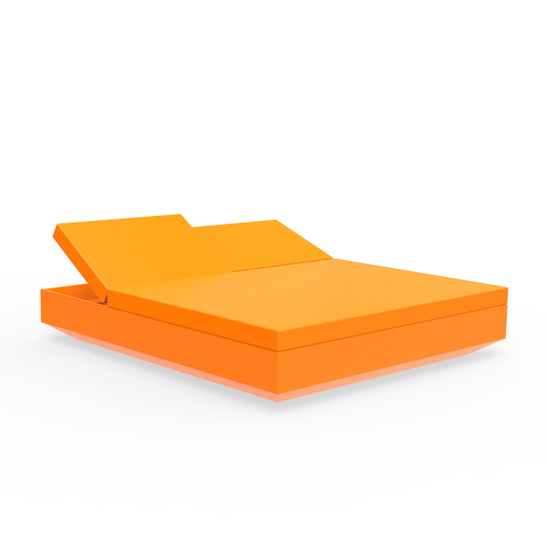 VELA SQUARE DAYBED WITH RECLINING BACKRESTS, ORANGE, 54180-ORANGE, VONDOM Luxury Outdoor Furniture