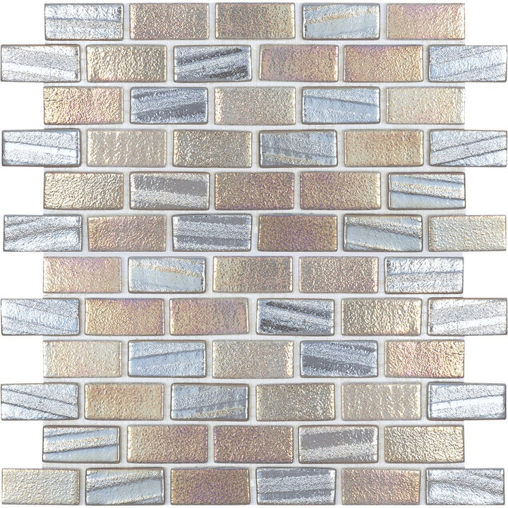 Grey 1" x 2" Mosaic Tile | VIDILLUGREY12 | Aquatica Glass Pool Tile
