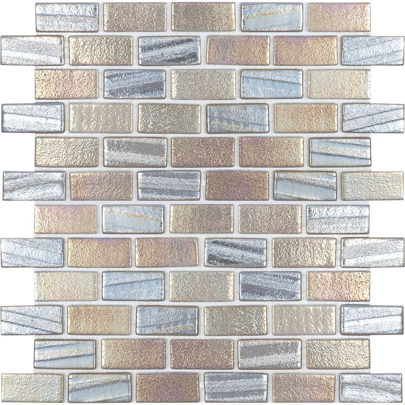 Grey 1" x 2" Mosaic Tile | VIDILLUGREY12 | Aquatica Glass Pool Tile