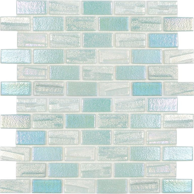 Green 1" x 2" Mosaic Tile | VIDILLUGRN12 | Aquatica Glass Pool Tile