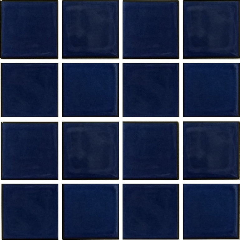 VIP-791 - Royal Blue, 3" x 3" - Porcelain Pool Tile - Fujiwa