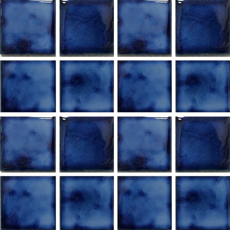 VIP-924 - Marble Blue, 3" x 3" - Porcelain Pool Tile - Fujiwa