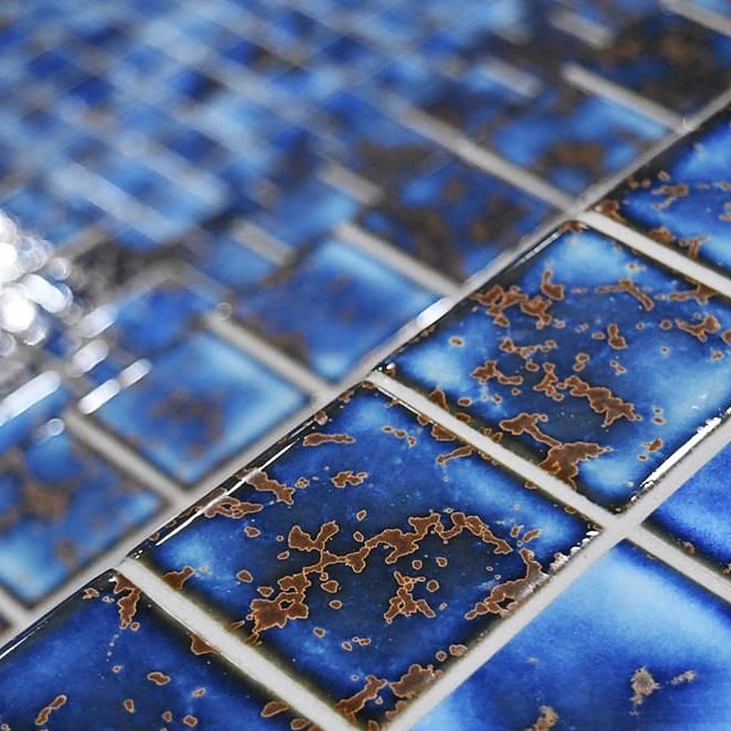 Terra Blue, 3" x 3" | VIP-925 | Fujiwa Porcelain Pool Tile