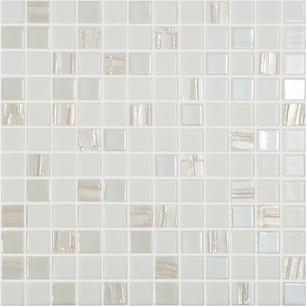 ASTRA WHITE - Astral White, 1" x 1" Vidrepur Glass Mosaic Tile