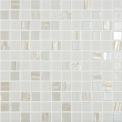 ASTRA WHITE - Astral White, 1" x 1" Vidrepur Glass Mosaic Tile