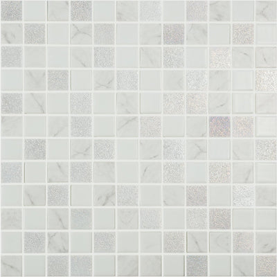 FROST - Frost, 1" x 1" Vidrepur Glass Mosaic Tile
