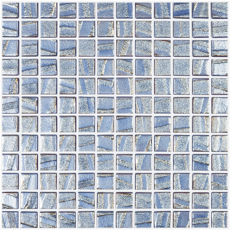 AQUA DARK BLUE - Laguna Dark Blue, 1" x 1" Vidrepur Glass Mosaic Tile