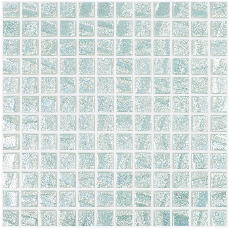 AQUA LIGHT GREEN - Laguna Light Green, 1" x 1" Vidrepur Glass Mosaic Tile