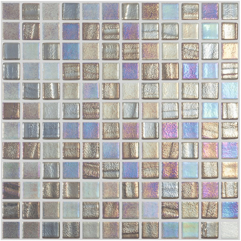 FUSION GREY - Fusion Grey, 1" x 1" Vidrepur Glass Mosaic Tile