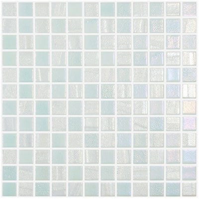 FUSION WHITE - Fusion White, 1" x 1" Vidrepur Glass Mosaic Tile