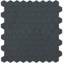 Matte Dark Grey, Flat Hexagon Mosaic - Glass Tile