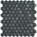 Matte Dark Grey, 3D Hexagon Mosaic - Glass Tile
