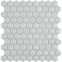 Matte Light Grey, 3D Hexagon Mosaic - Glass Tile
