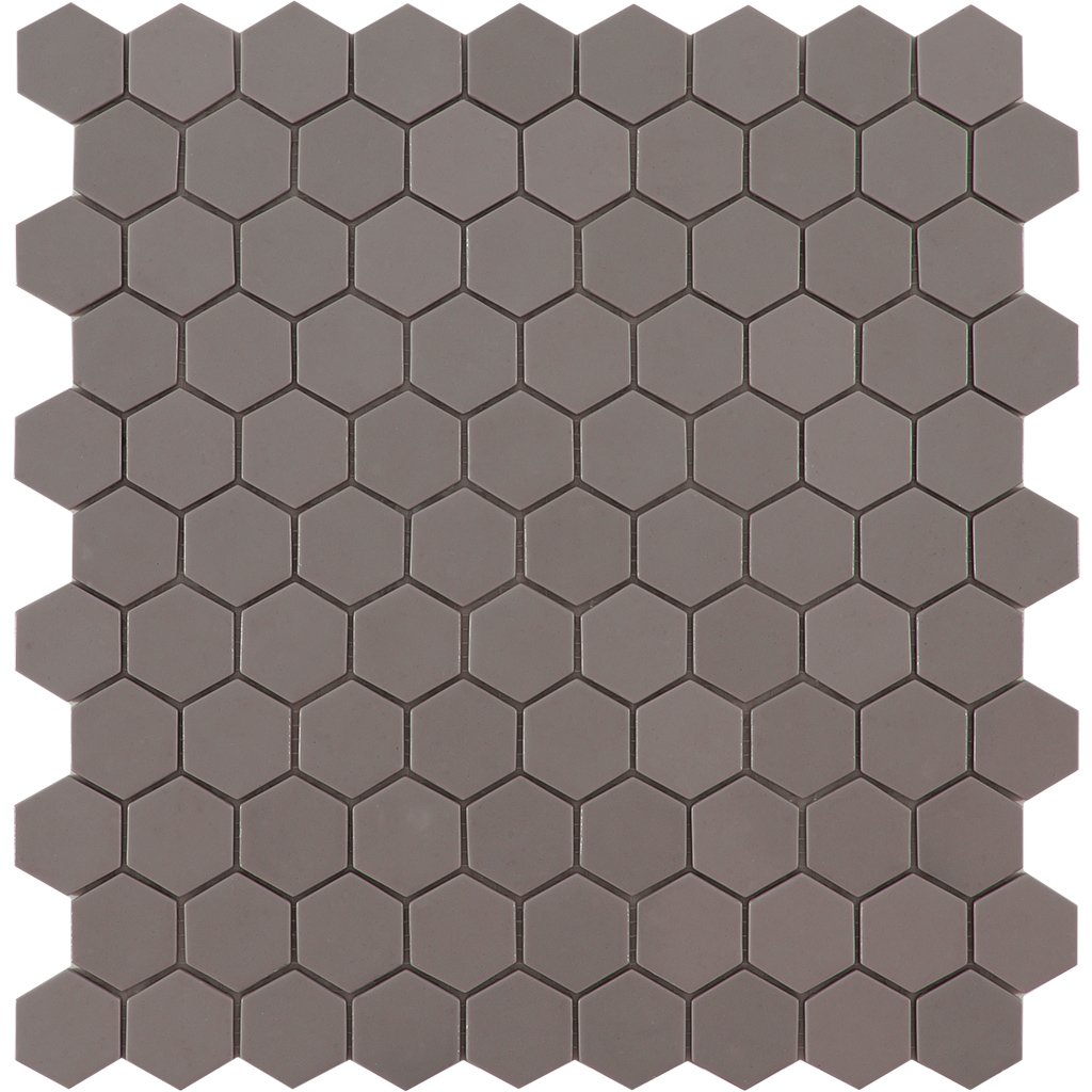 H35926M - Matte Frappe, Flat Hexagonal Vidrepur Glass Mosaic Tile