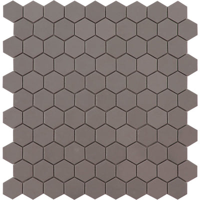 H35926M - Matte Frappe, Flat Hexagonal Vidrepur Glass Mosaic Tile