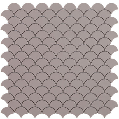 6100S Matte Frappe Glass Fish Scale Mosaic Tile by Vidrepur