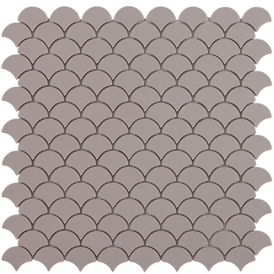 6100S Matte Frappe Glass Fish Scale Mosaic Tile by Vidrepur