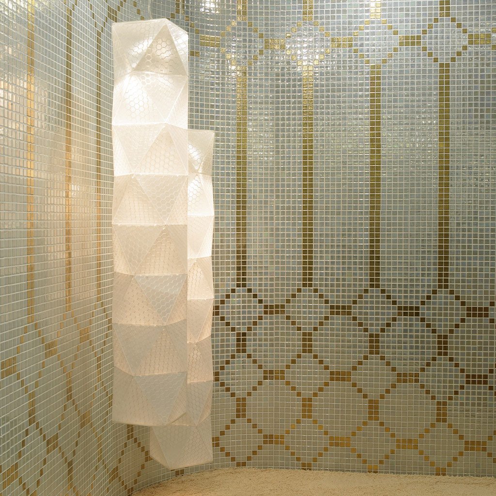 Snow White Iridescent, 1" x 1" | 093710M | Vidrepur Mosaic Glass Tile