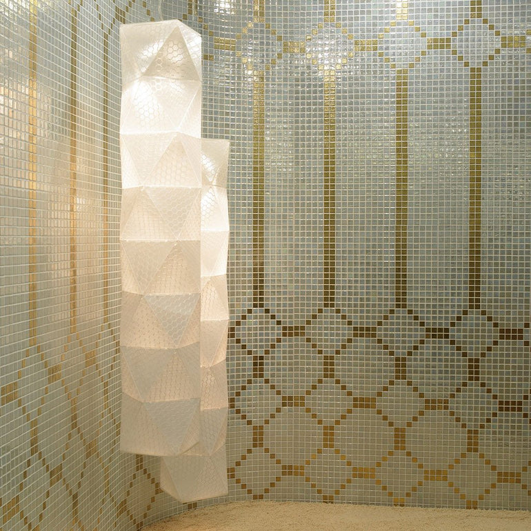 Snow White Iridescent, 1" x 1" | 093710M | Vidrepur Mosaic Glass Tile