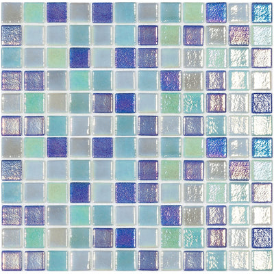 ISLA MORADA - Isla Morada Mix, 1" x 1" Vidrepur Glass Mosaic Tile