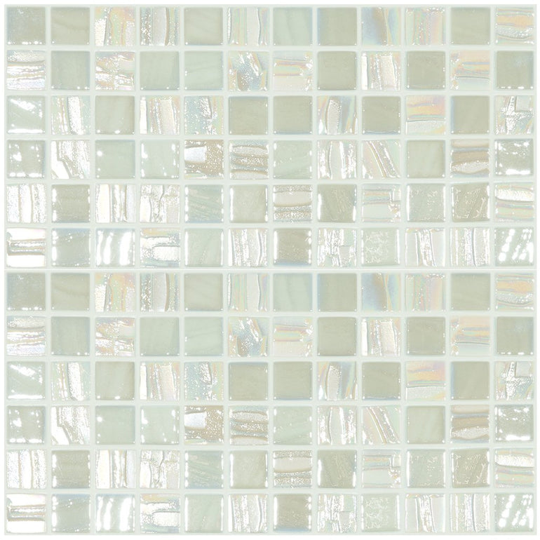 MOON BEAM - Moon Beam Mix, 1" x 1" Vidrepur Glass Mosaic Tile