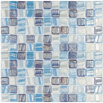 SOUTH BEACH MIX - South Beach Mix, 1" x 1" Vidrepur Glass Mosaic Tile