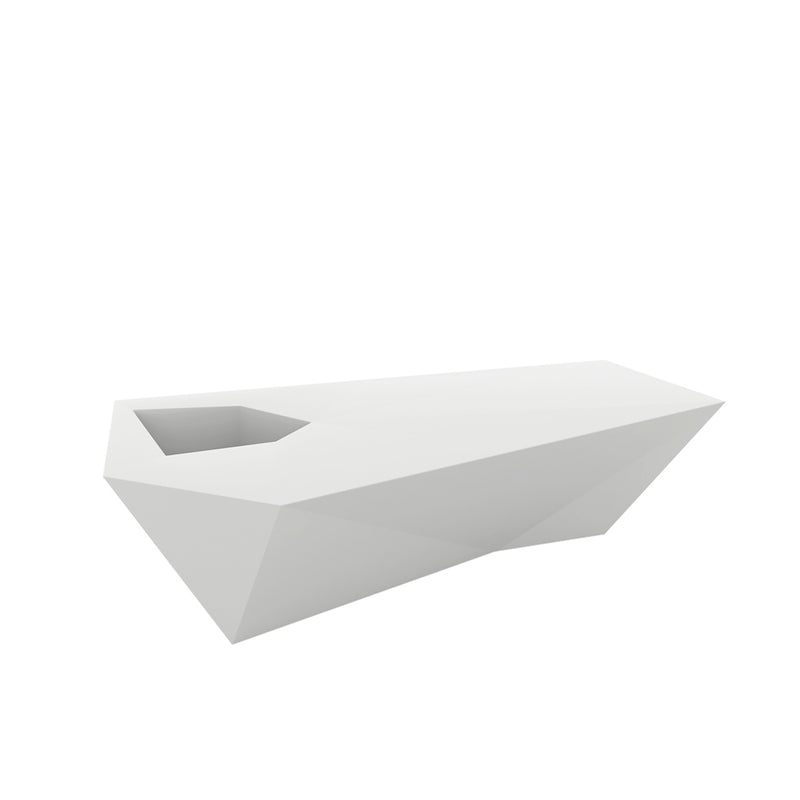 Vondom | Luxury In-Pool and Patio Furniture |  FAZ BENCH, WHITE, 54046-WHITE