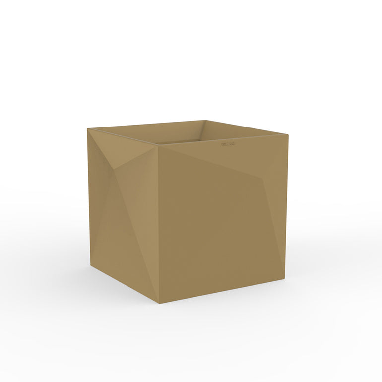Vondom | Luxury In-Pool and Patio Furniture |  FAZ CUBE PLANTER, BEIGE, 54175A-BEIGE