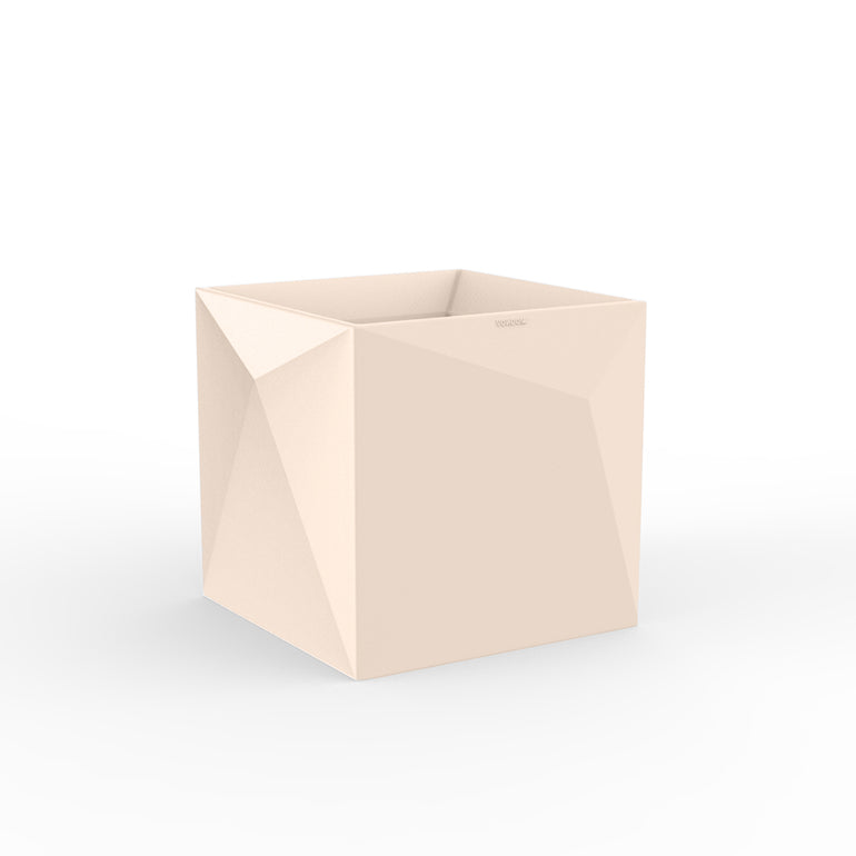 Vondom | Luxury In-Pool and Patio Furniture |  FAZ CUBE PLANTER, CREMA, 54175A-CREMA