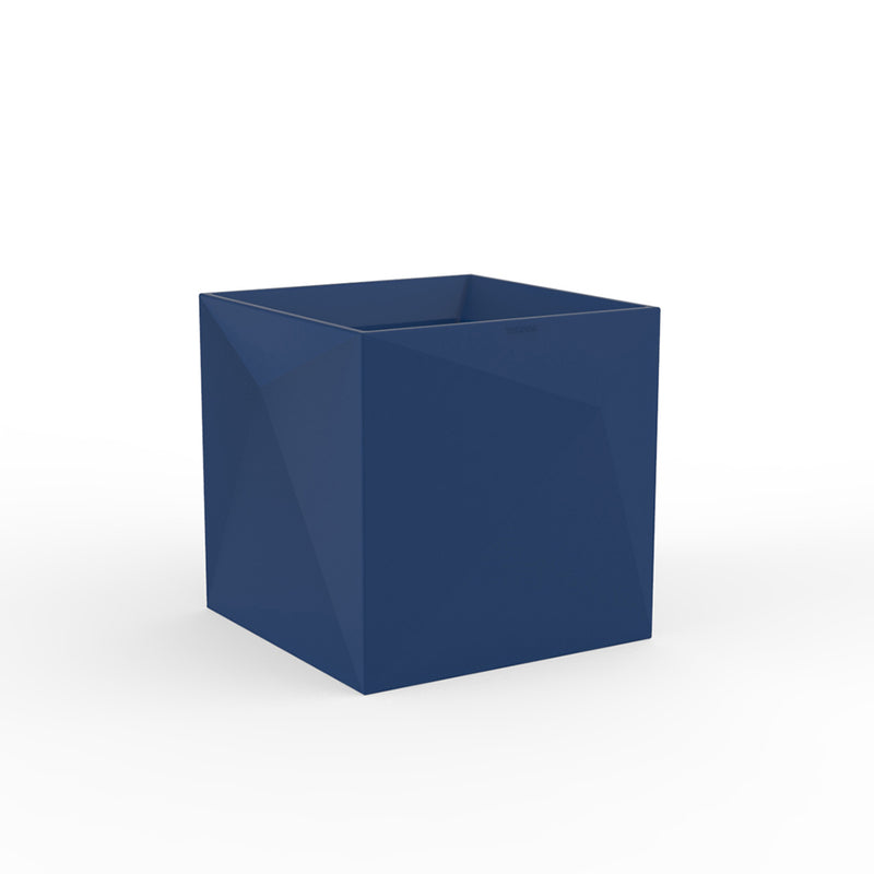 Vondom | Luxury In-Pool and Patio Furniture |  FAZ CUBE PLANTER, NOTTE BLUE , 54175A-NOTTE BLUE