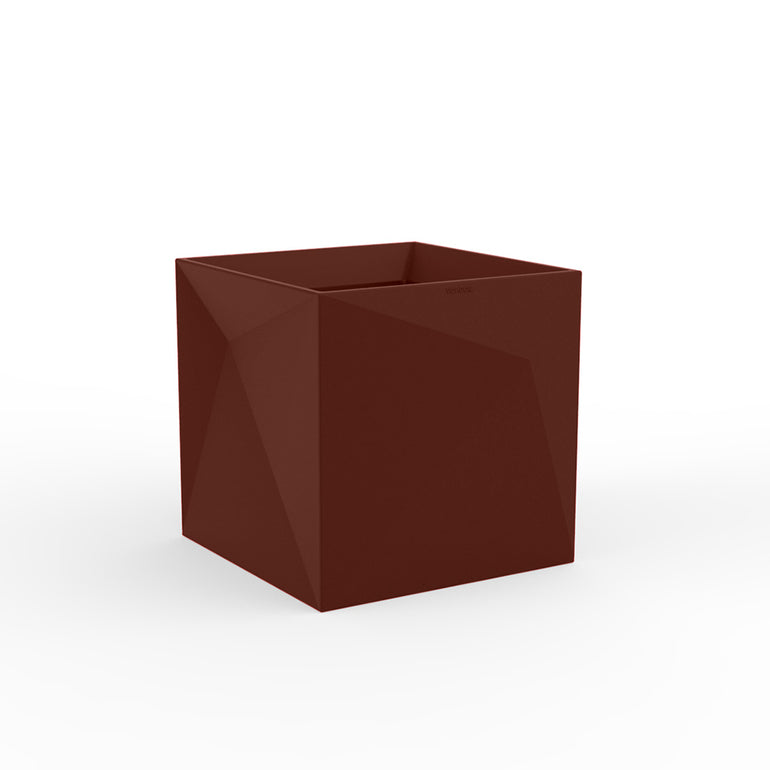 Vondom | Luxury In-Pool and Patio Furniture |  FAZ CUBE PLANTER, PURJAI RED, 54175A-PURJAI RED