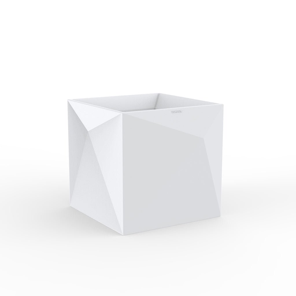 Vondom | Luxury In-Pool and Patio Furniture |  FAZ CUBE PLANTER, WHITE, 54175A-WHITE
