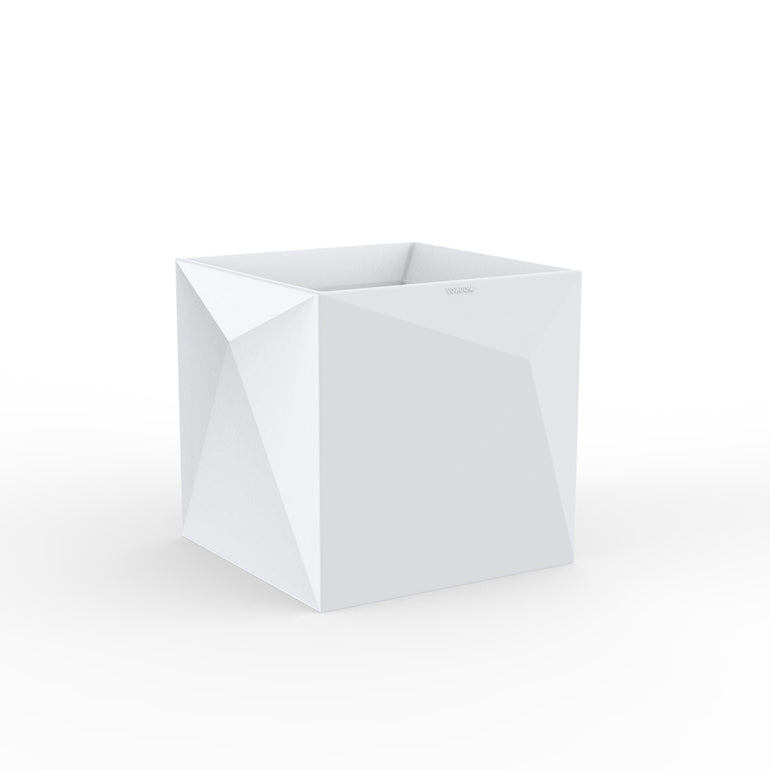 Vondom | Luxury In-Pool and Patio Furniture |  FAZ CUBE PLANTER, WHITE, 54175A-WHITE