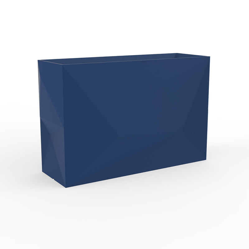 Vondom | Luxury In-Pool and Patio Furniture |  FAZ WALL PLANTER, NOTTE BLUE , 54177A-NOTTE BLUE