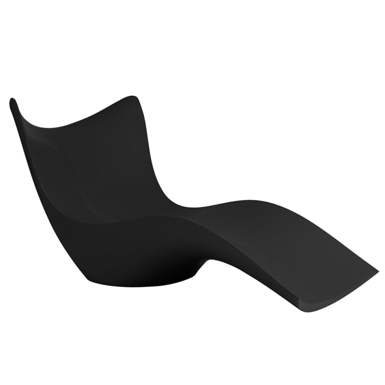 Vondom | Luxury In-Pool and Patio Furniture |  SURF SUN LOUNGER, BLACK , 51011-BLACK