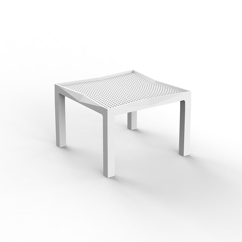 Vondom | Luxury In-Pool and Patio Furniture |  VOXEL SIDE TABLE, WHITE, 51038-WHITE 
