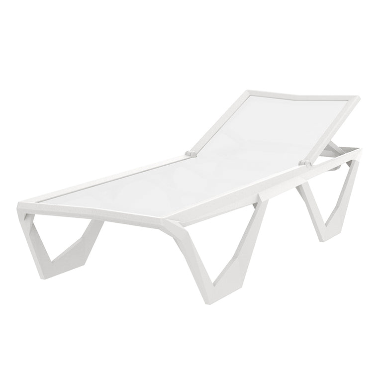 Vondom | Luxury In-Pool and Patio Furniture |  VOXEL SUN LOUNGER, WHITE, 51035-WHITE 