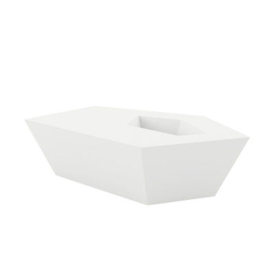 Vondom | Luxury In-Pool and Patio Furniture |  FAZ SUN LOUNGER TABLE, WHITE, 54009-WHITE