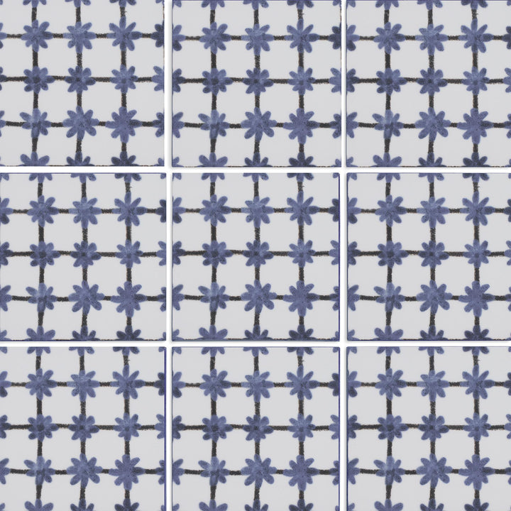 Tappeto 5, 6" x 6" Tile | EMCSOLGTAPPDEC5 | Porcelain Pool Tile by Aquatica