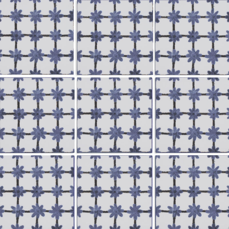 Tappeto 5, 6" x 6" Tile | EMCSOLGTAPPDEC5 | Porcelain Pool Tile by Aquatica