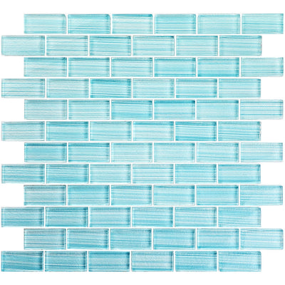 Seafoam Blend, 1" x 2" Mosaic Tile | GW82348T10 | Glass Pool Tile