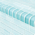Seafoam Blend, Trim 1" x 2" - Glass Tile