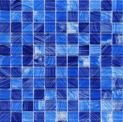 Mix Blue, 1" x 1" Glass Tile | FINWATEMXBL11 | Aquatica Mosaic Tile