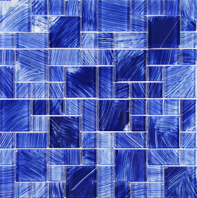 Mix Blue, Mixed Mosaic Glass Tile | FINWATENABLRND | Pool Tile