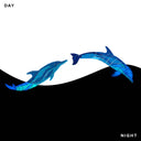 Wave Dolphins, Right (Jumpin + Dancin Dolphin) - Glow in the Dark Pool Mosaic