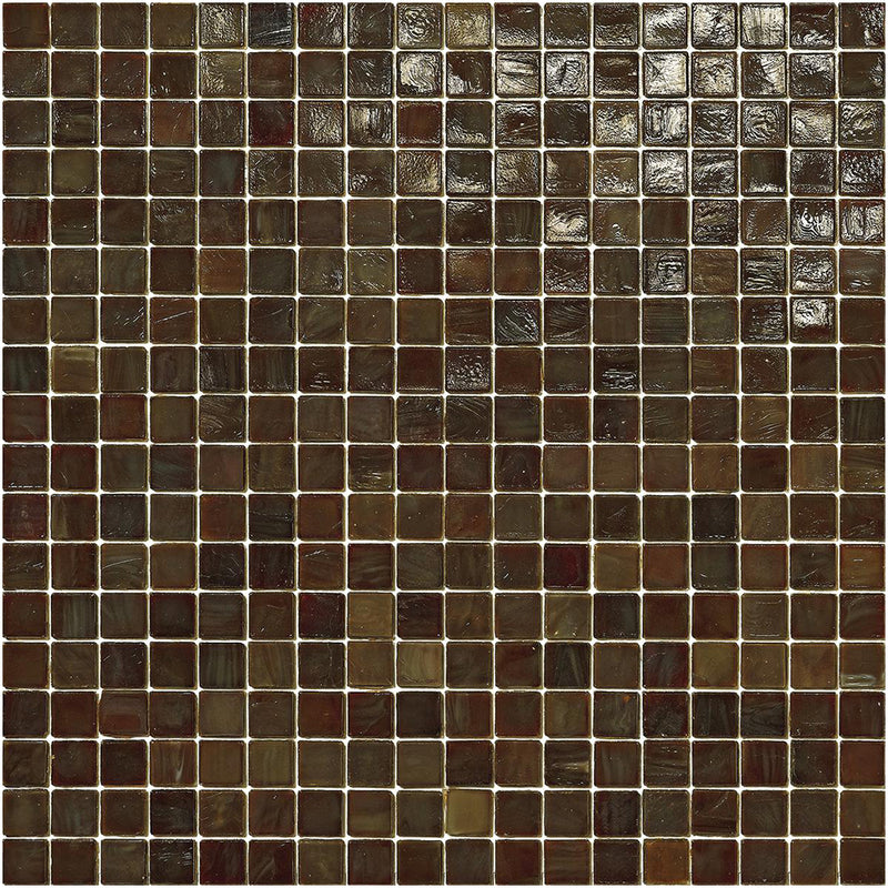 Wenge, 5/8" x 5/8" Glass Tile | Mosaic Pool Tile by SICIS