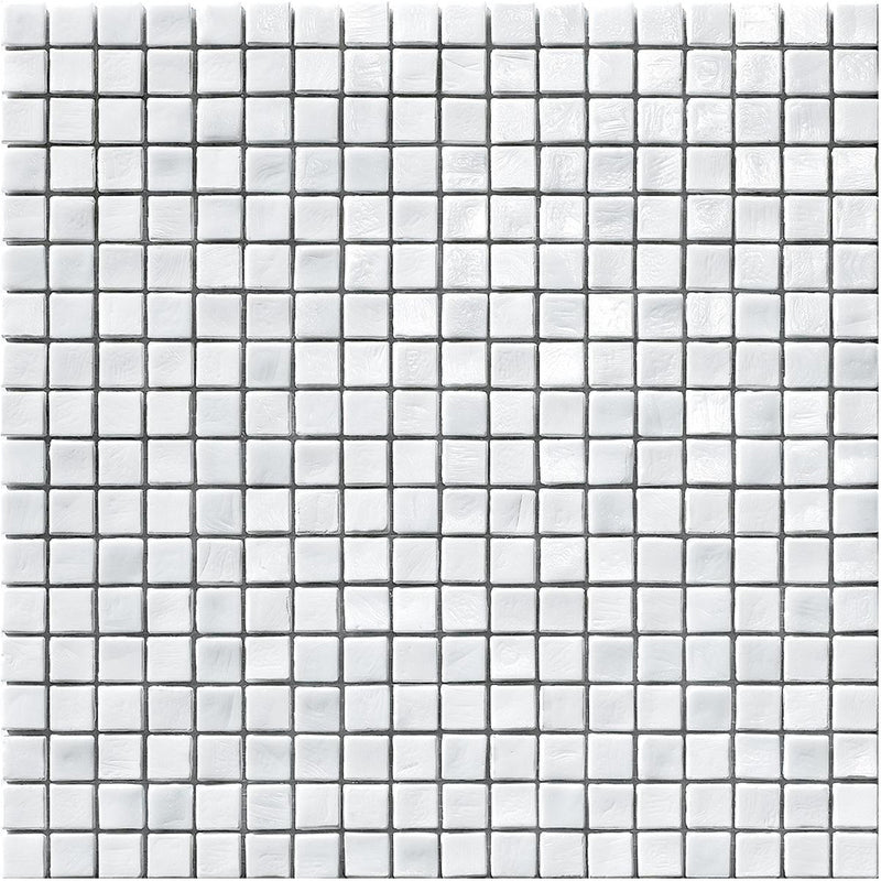 White, 5/8" x 5/8" Glass Tile | Mosaic Tile by SICIS