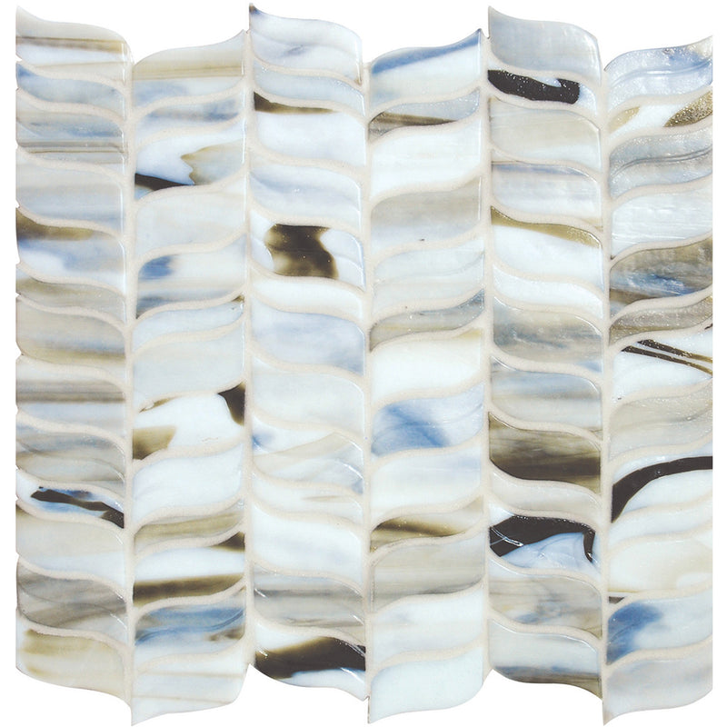 White Iris, 1.5" x 2" | SN2131 | Hirsch Mosaic Glass Tile