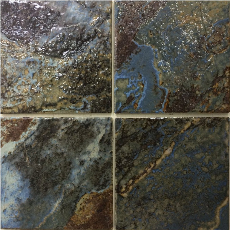 YOMBA-5 - Amethyst, 6" x 6" (4 pcs, 1 sqft) - Porcelain Pool Tile - Fujiwa